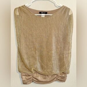 Gal Boss Gold Sleeveless Blouse